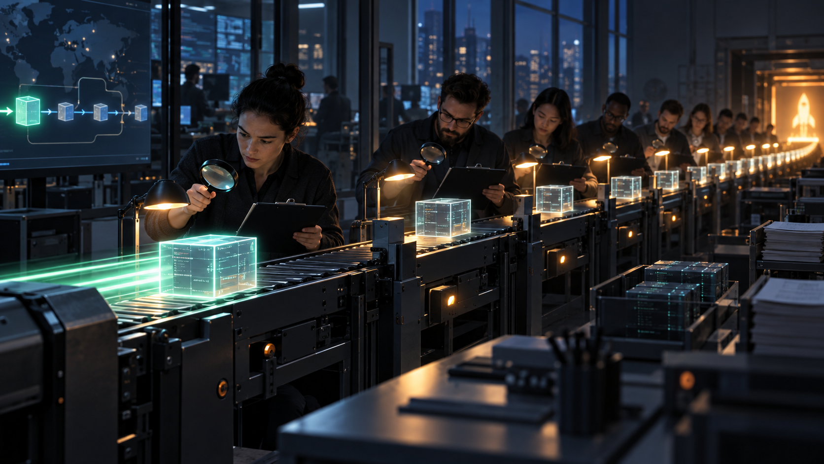 A manual software testing queue slowing a flow of releases